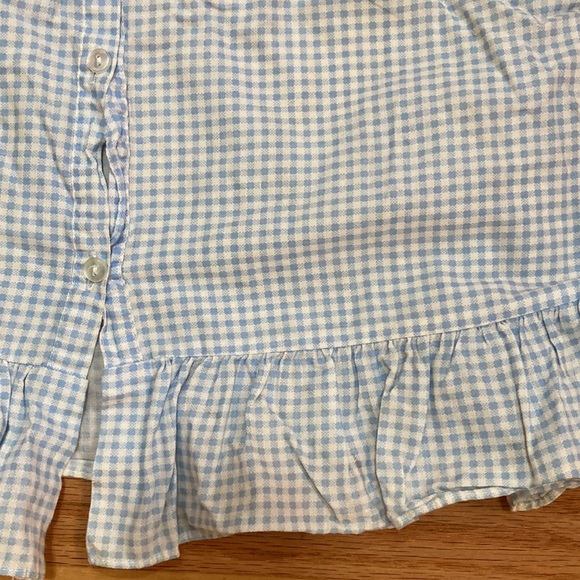 Ilise Stephens Blue & White Gingham Housedress, Fits Size 10, 100% Cotton. Cool - Picture 4 of 6